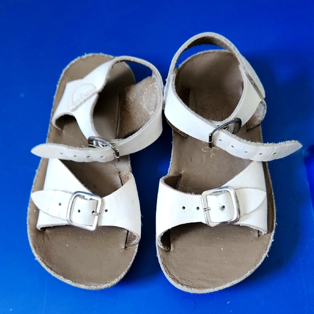 Kids Sun San Sandals White